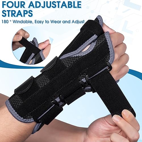 Miniatura 3 de Muñequera con férula de espica para el pulgar, soporte ajustable para la muñeca del pulgar para artritis, esguinces, tendinitis, lesiones de