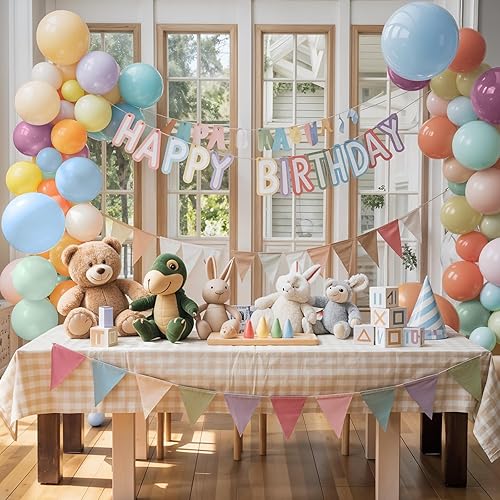 Miniatura 4 de Globos retro pastel, 12 pulgadas, 6 colores, azul, morado, verde, rosa, beige, globos de látex para cumpleaños, graduación, aniversario, baby