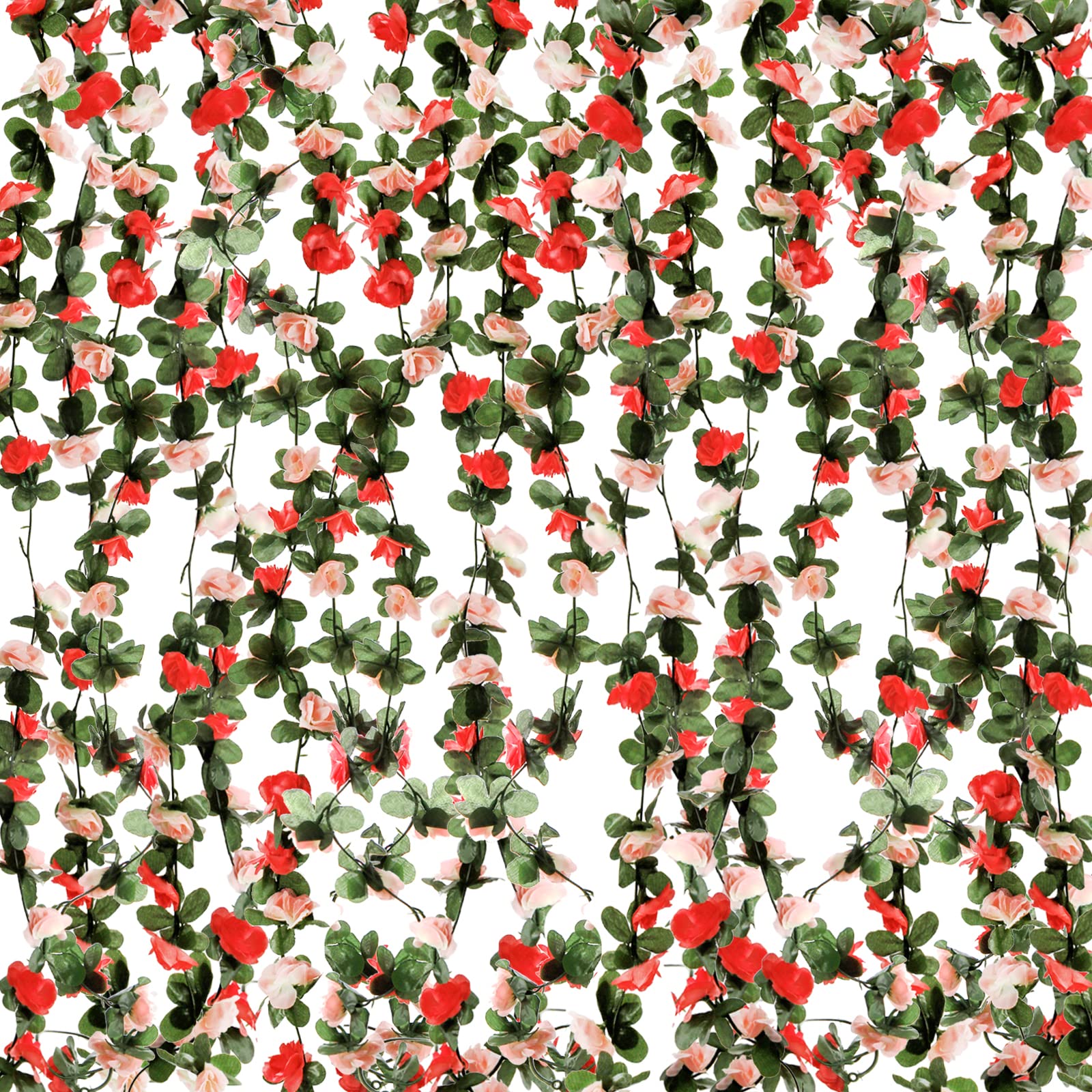 Guirlande de roses artificielles sans entretien decoration fleur interieur 25m