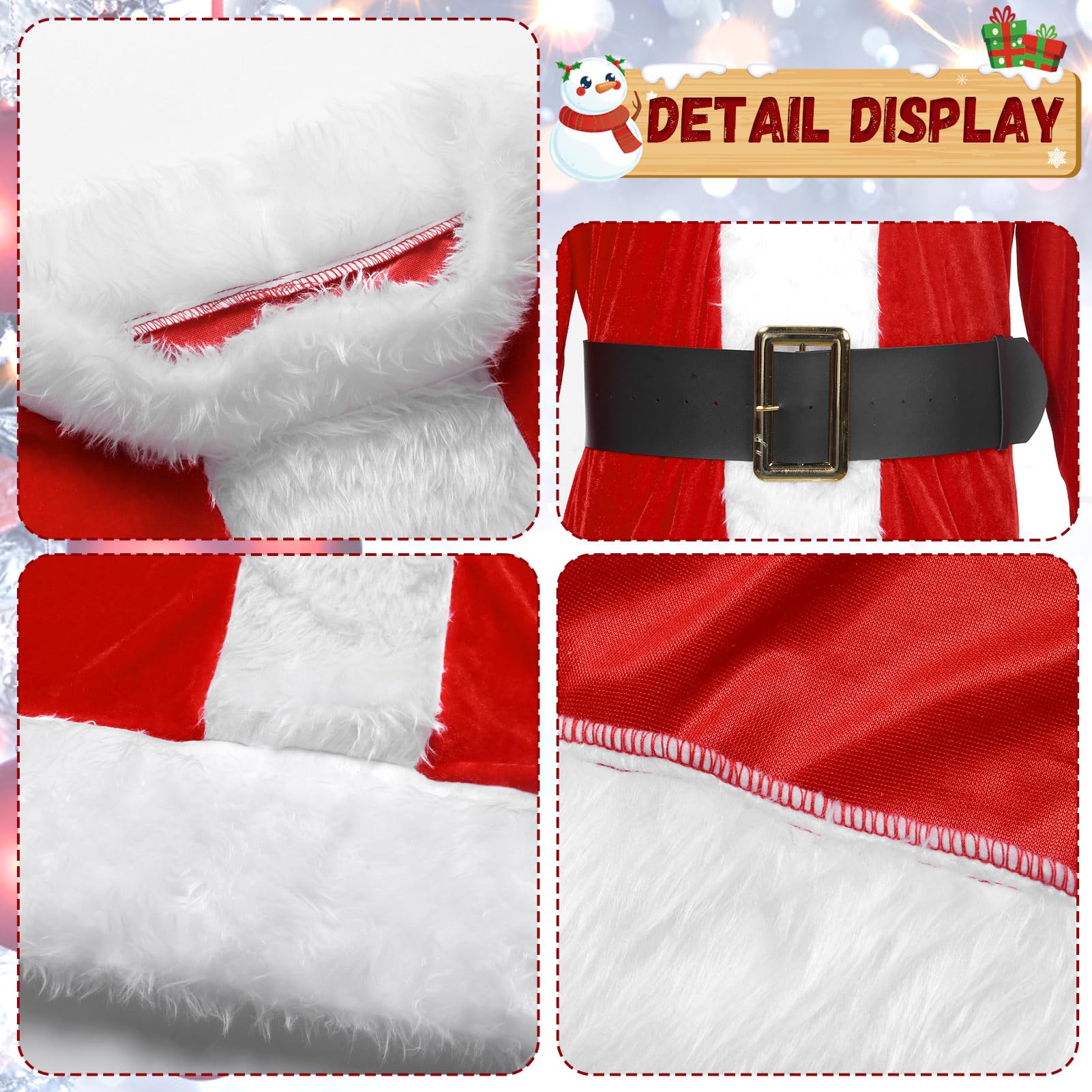 Disfraz de Papá Noel para cosplay, 11 unidades