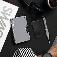 HIESGIE Minimalist Wallet for Men - RFID BLOCKING Metal Wallets