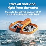 HOVERAir Aqua Waterproof Flying Camera IP67 Drone for Water Sports, 4K 100fps, Under 249g, Level 7 Wind Resistance, RTK Hands-Free Tracking, Palm Take-off, 128GB Internal Storage（Land and Sea combo）