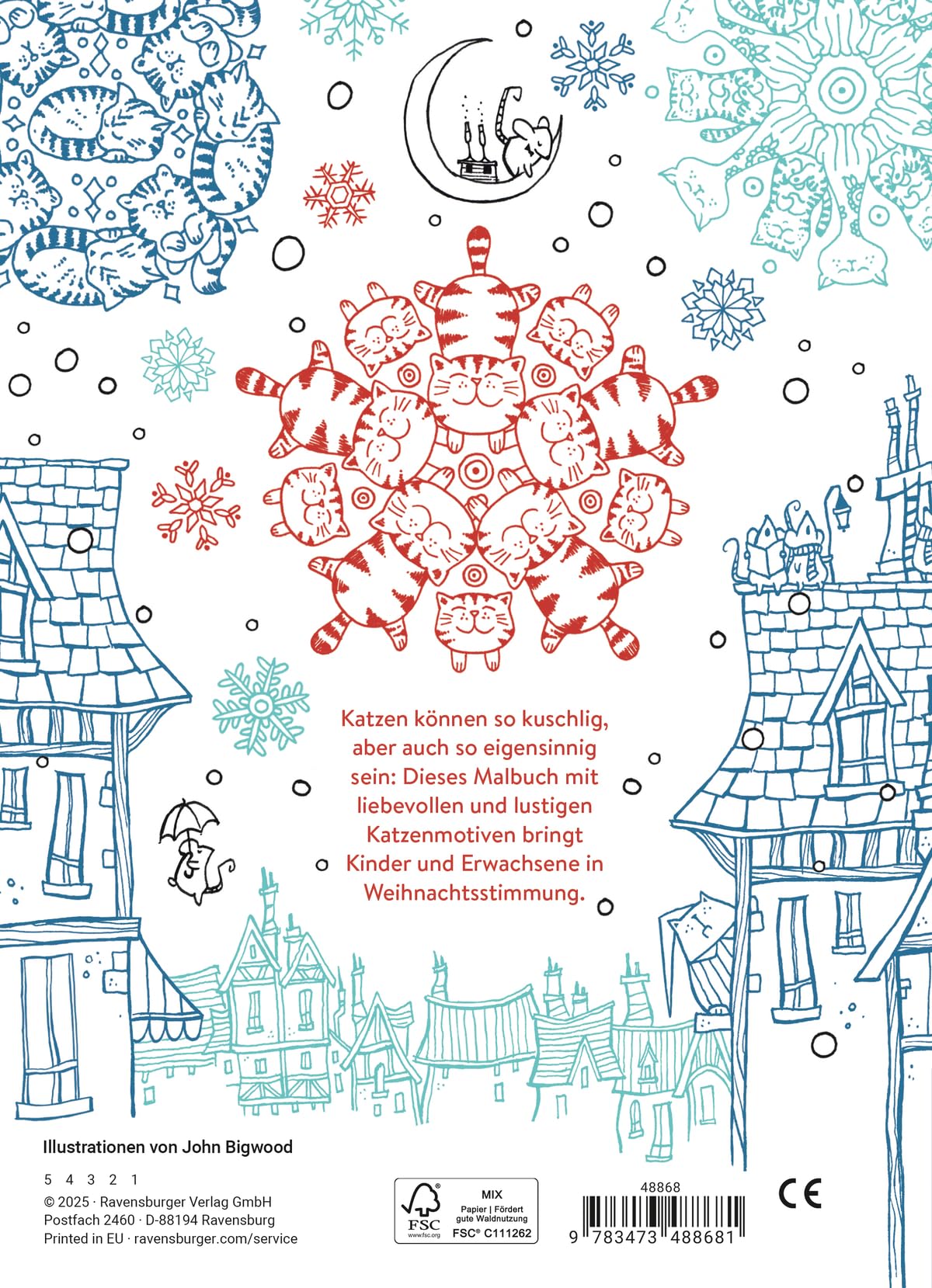 A Million Christmas Cats: Mein Katzen-Malbuch zu Weihnachten