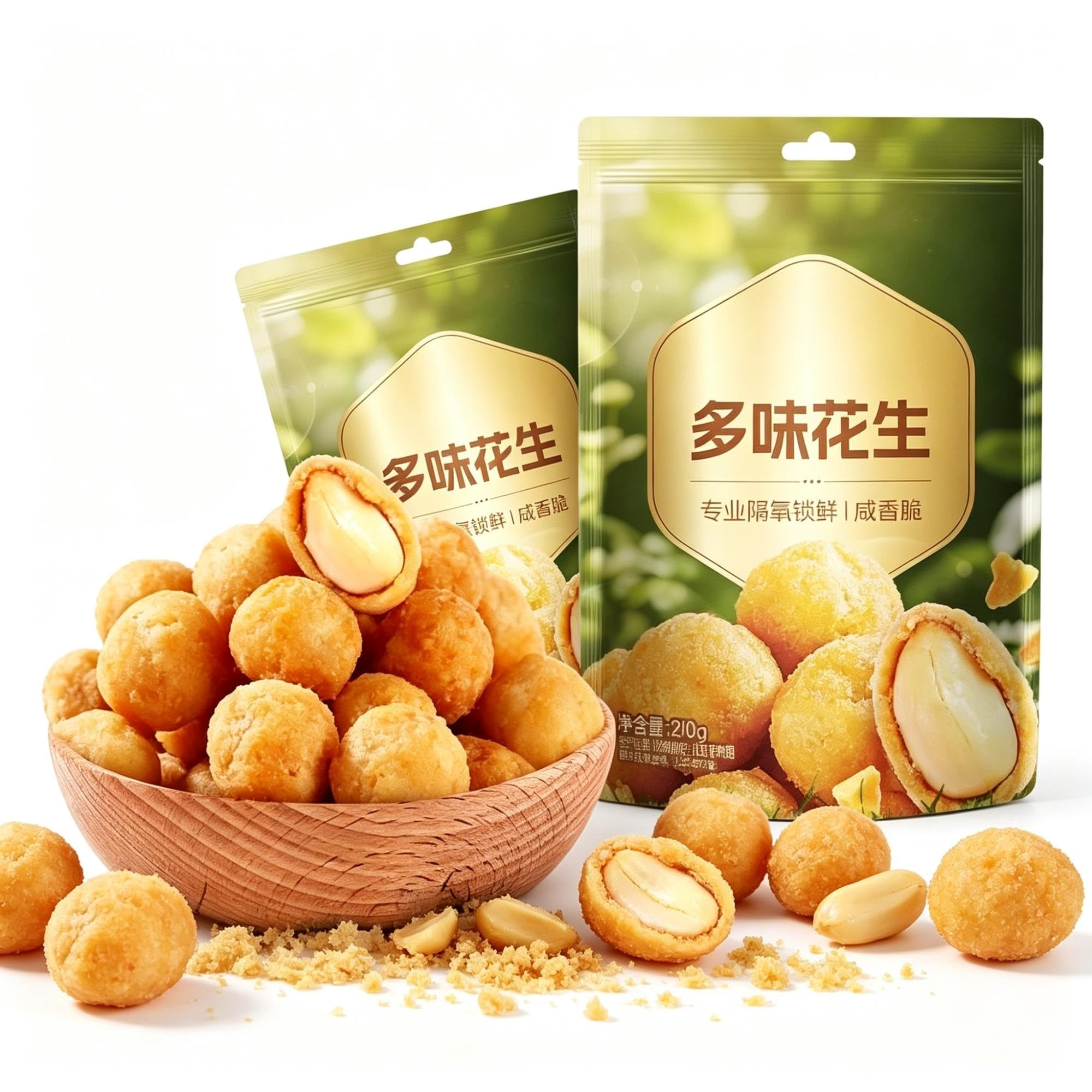 Arachidi Ricoperte 210g x2 Buste Snack Salati