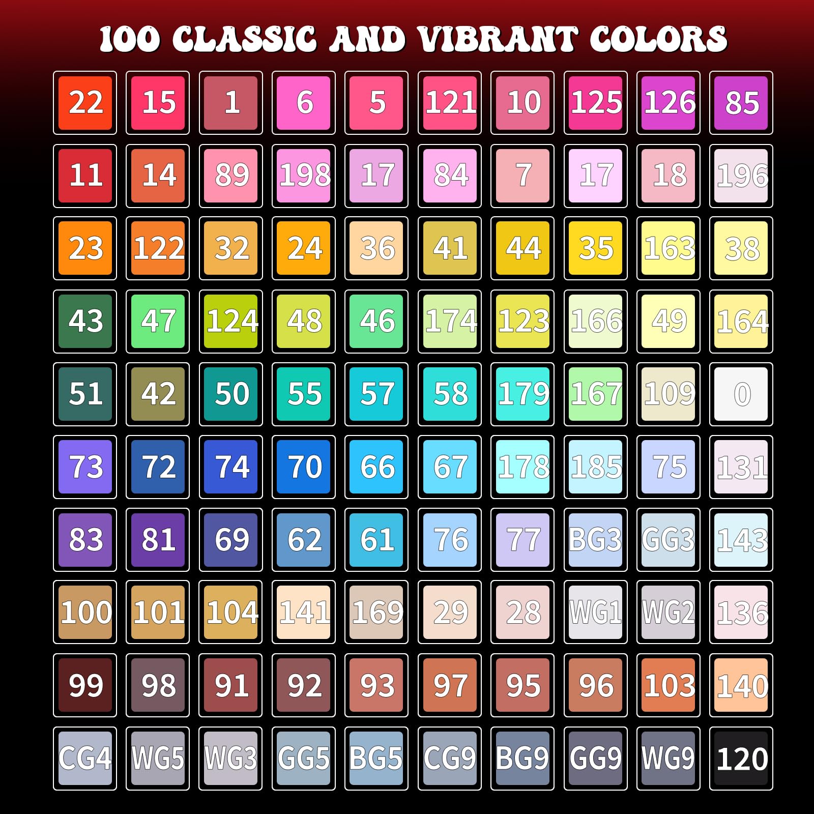 Pennarelli Ad Alcool 100 Colori | Doppia Punta | Per Disegno E Illustrazione | Con Borsa