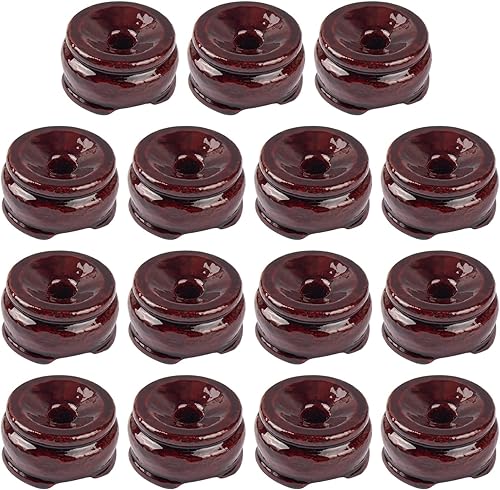 NaienCraft Paquete de 15 soportes de madera para huevos para esferas bolas para decoración del hogar 161 pulgadas