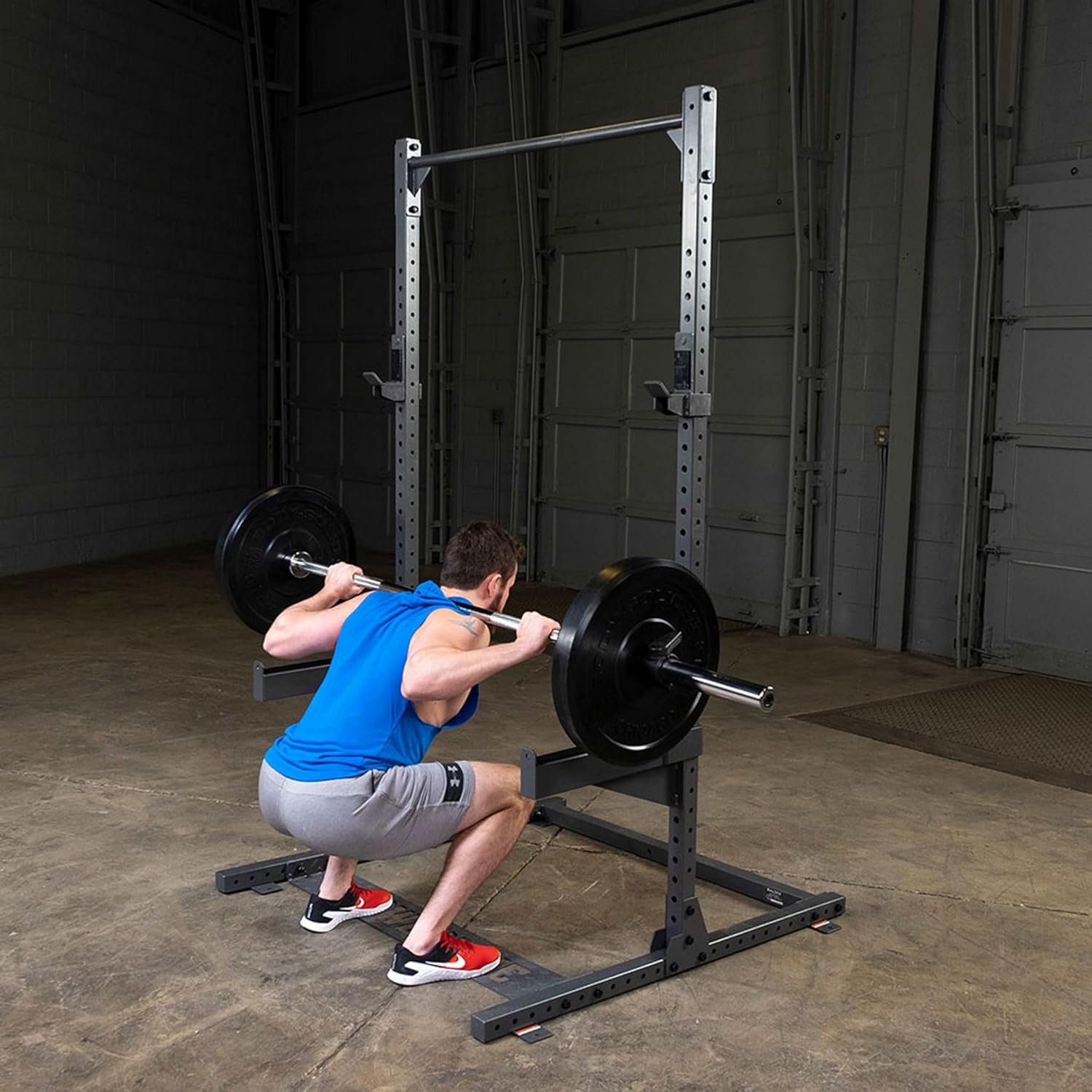Body solid Body Solid PPR500 Half Rack – Compact Design with J-Cups & Safety Spotter Arms - Image 5