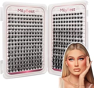 【Ultra-Large Capacity】MilyBest Lash Clusters 368 Pcs Cluster Lashes That Look Like Eyelash Extensions C/D Curl Individual Lashes Wispy Thin Band DIY Lashes Cluster Eyelash Extension at Home
