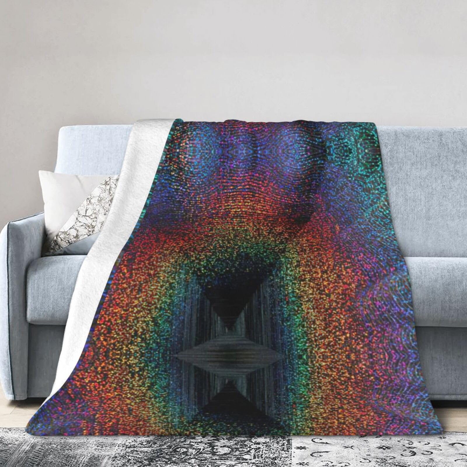 Uusnwaa Soft Cosy Fleece Warm Throw Holographic Dreams Print Blanket