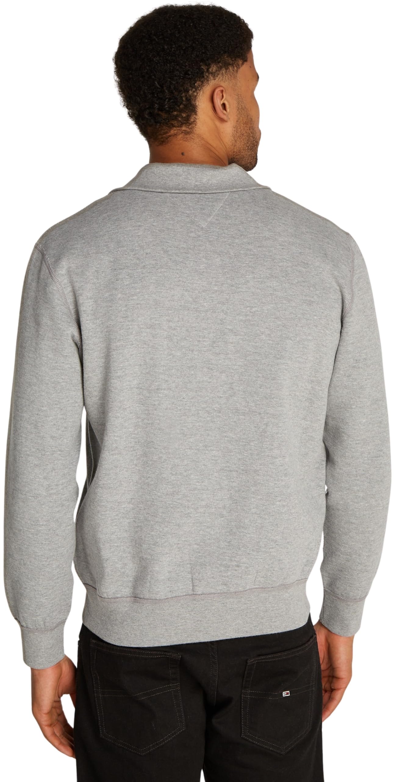 Tommy Hilfiger Uomo Felpa con Cerniera Essential Fleece Colletto alla Coreana