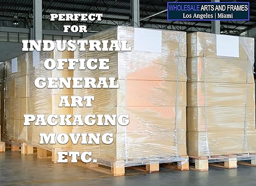 Miniatura 5 de 16"x1500' película de estiramientoenvoltura de paleta 12 rollos de calibre 80 Strengh industrial 20 micrones Clear Adhering Packaging durable para