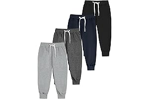Top-Notch 4 Pack Toddler and Boys Joggers Sweatpants
