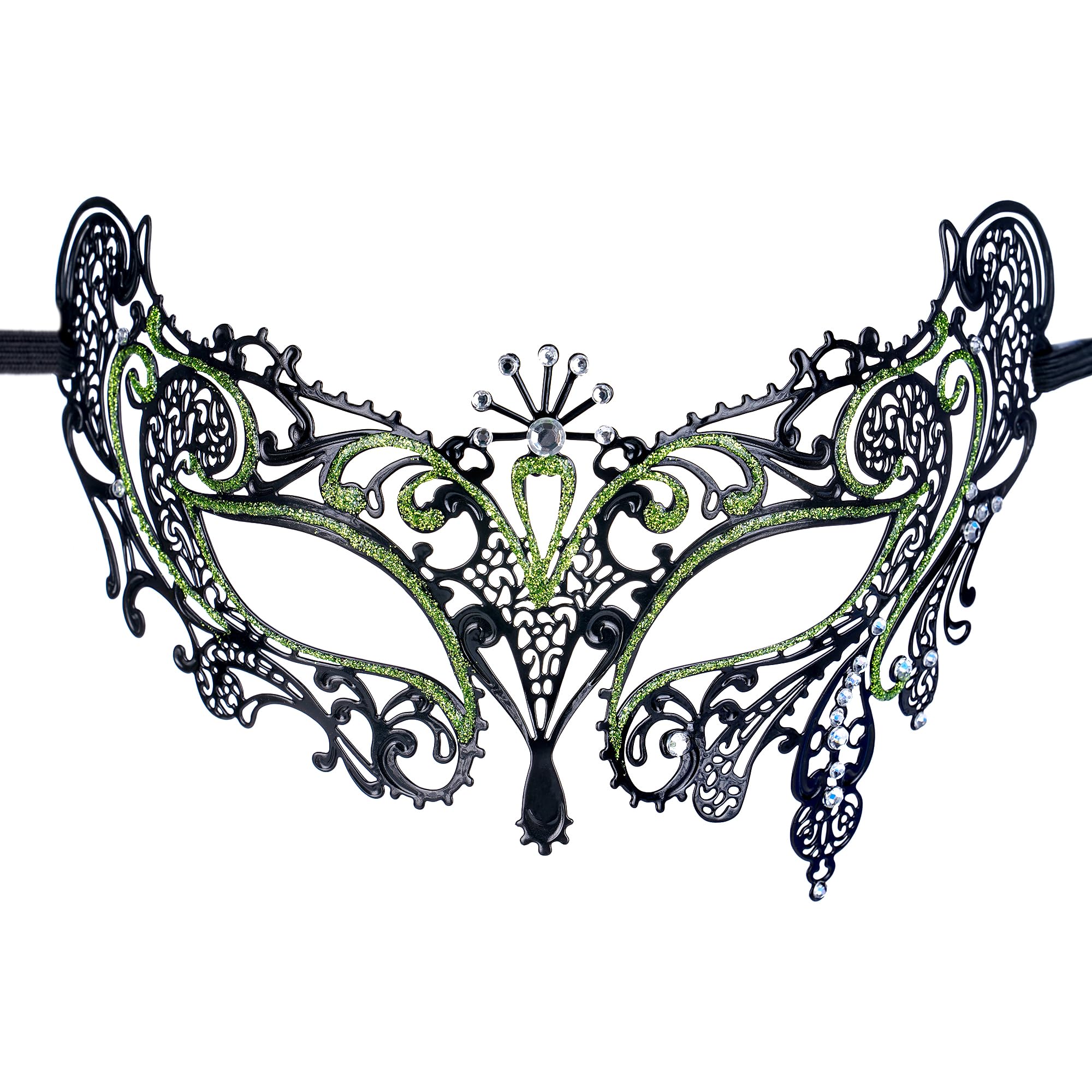 ETOFETE Masquerade Mask for Renaissance Prom Ball Party, Venetian Eye Mask with Rhinestone for Carnival Women Accessories