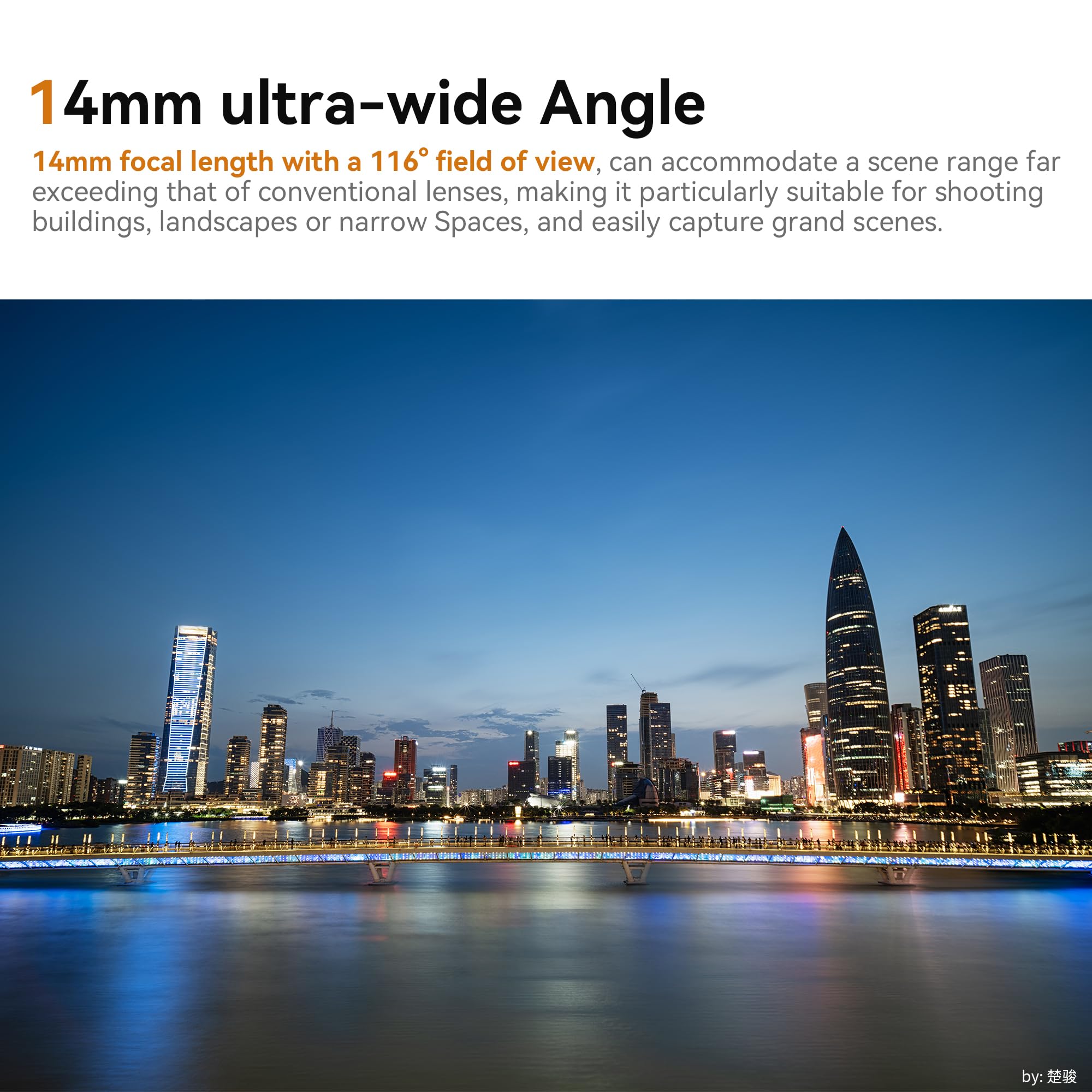 Lente fotografica 14mm F2.8 7artisans Full Frame Sony E-mount - Dettaglio