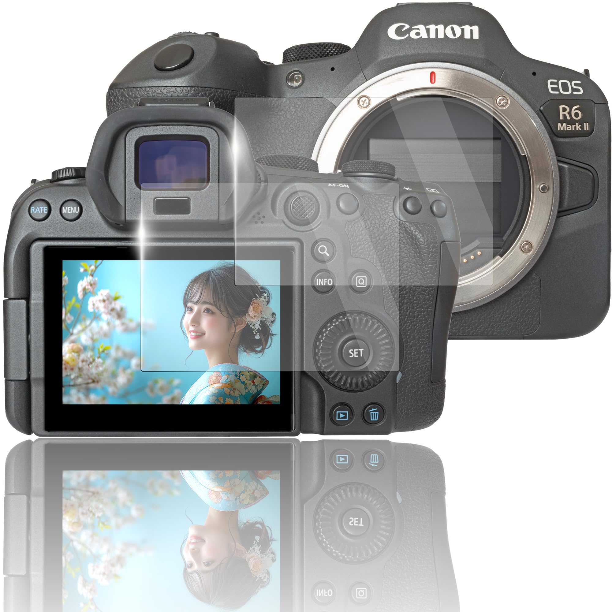 Amazon | sanwatrade ガラスフィルム Canon 用 EOS R6 Mark III / R6