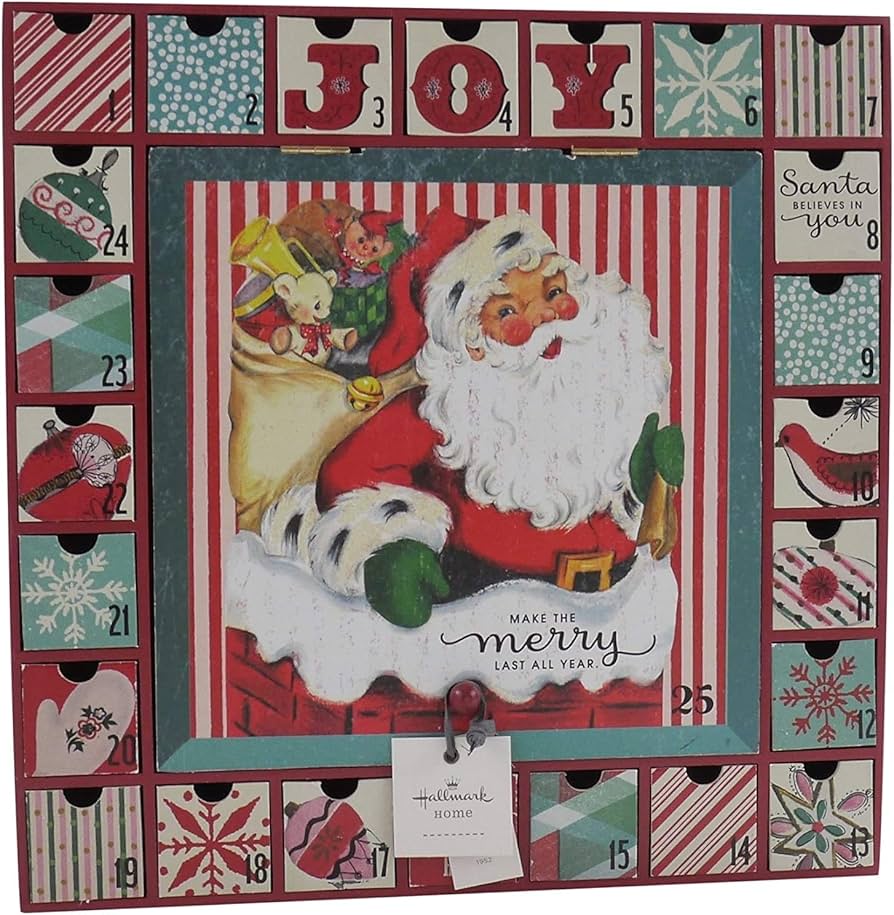 Amazon.com: Vintage Inspired 1950s Santa Wood Drawer Advent Calendar : Home & Kitchen Amazon.com: Vintage Inspired 1950s Santa Wood Drawer Advent Calendar : Home & Kitchen