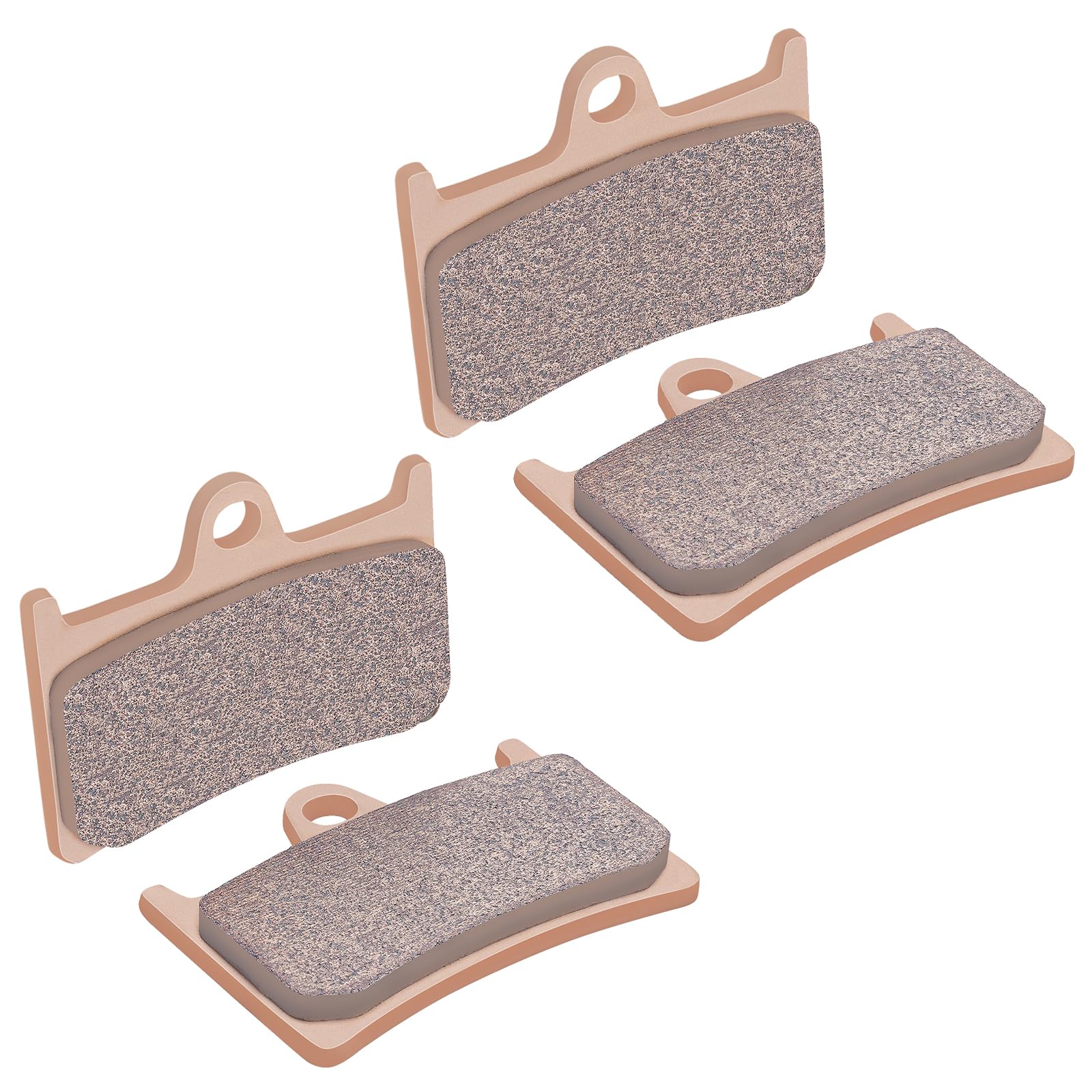 AHL 2 Pair Motocicleta Pastillas de Freno Delantero para Yamaha FZ6 Fazer S2 (Non ABS/Half Fairing/4 Piston Caliper) (4S81/4S8) 2007-2009 (Cobre sinterizado)
