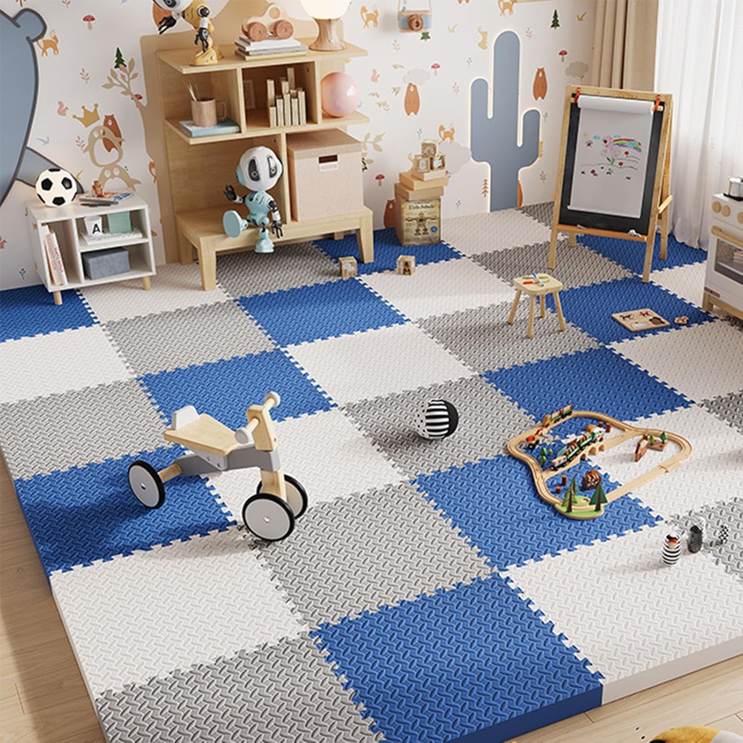 Tapis d'exercice et de jeu en mousse pour transformer votre salon ou espace fitness à la maison