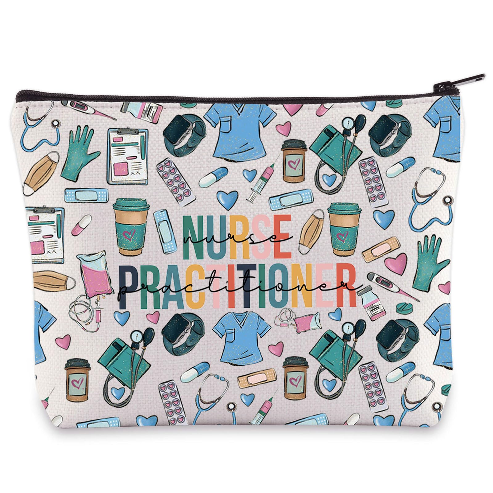 WZMPA Nurse Cosmetic Bag Graduation Makeup ZIP Pouch - NP Appreciation Gift