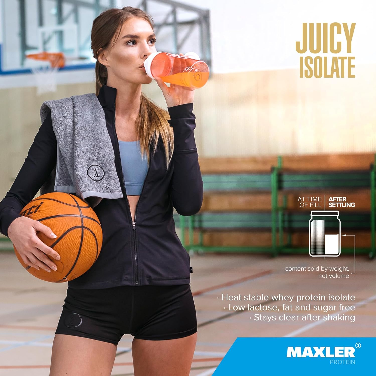 Maxler Juicy Isolate Protein Powder - Clear Whey Isolate - Low Lactose, Fat Free, Sugar Free Muscle Recovery Drink for Pre & Post Workout - Coconut 1.1 lb (20 Servings) - Image 4