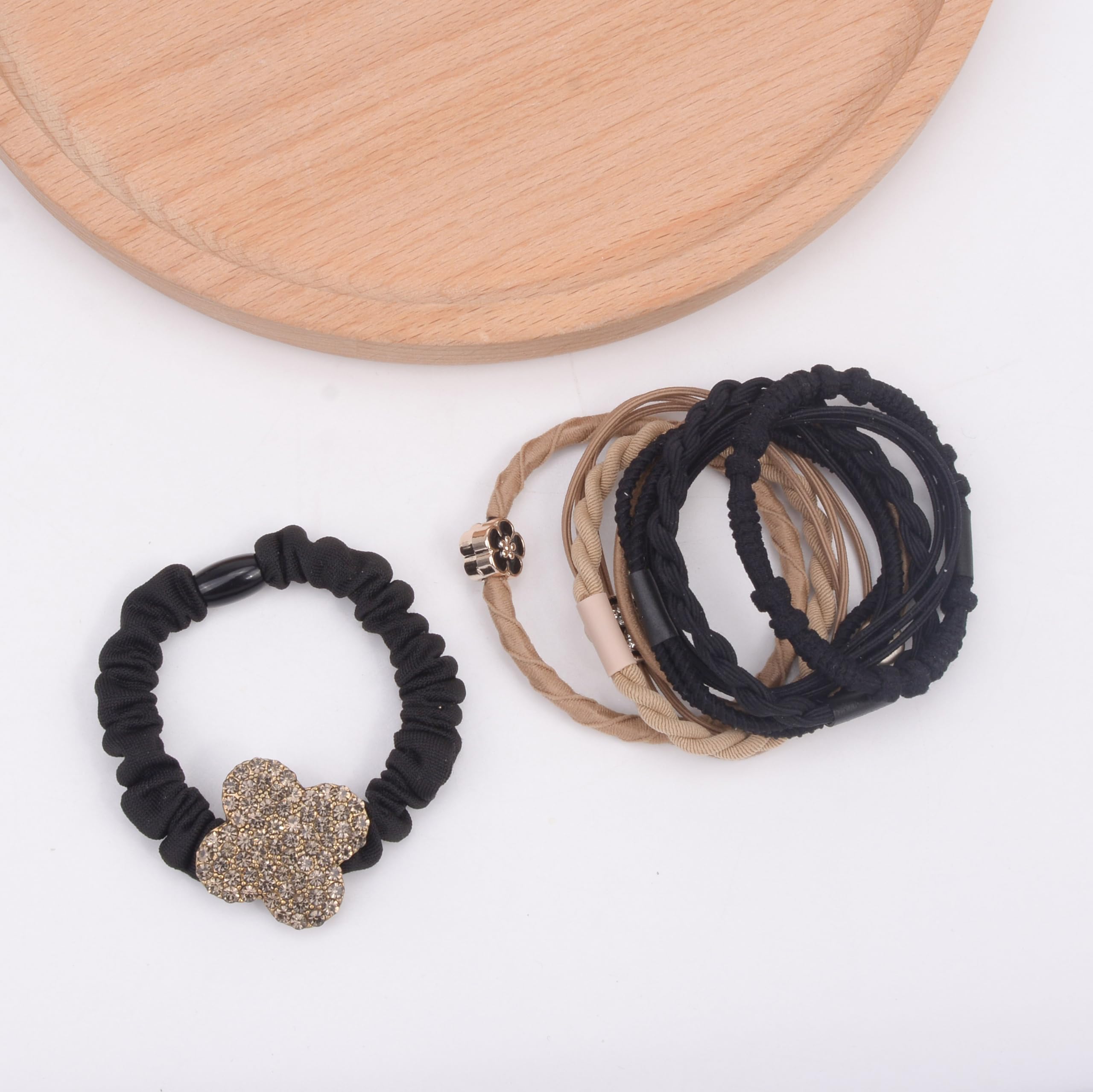 シュシュ ヘアゴム ビーズ 癒しエレガンス