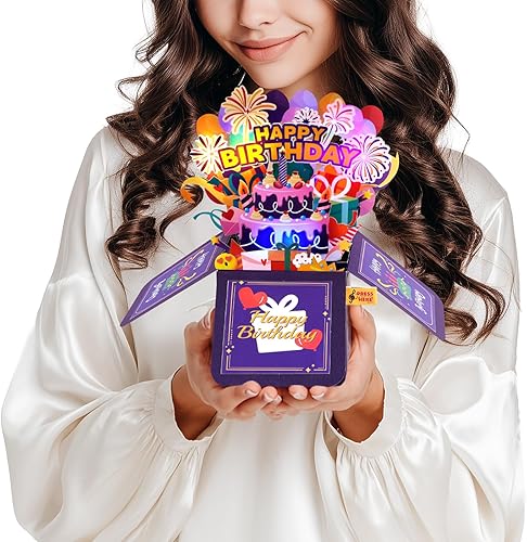 Miniatura 7 de Magic Ants Tarjetas emergentes de papel de flores, tarjeta de felicitación emergente 3D de ramo de flores, tarjeta de cumpleaños desplegable para