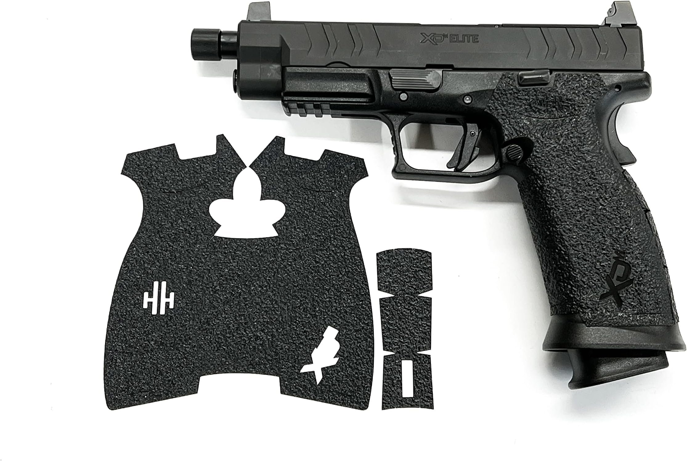 Handleitgrips Gun Grip Tape Compatible with Springfield XDM Elite Full Sized 9 MM - Black Textured Rubber Pistol Grip Tape, Easy Installation, Gun Parts & Accessories, Veteran Owned, Made in The USA