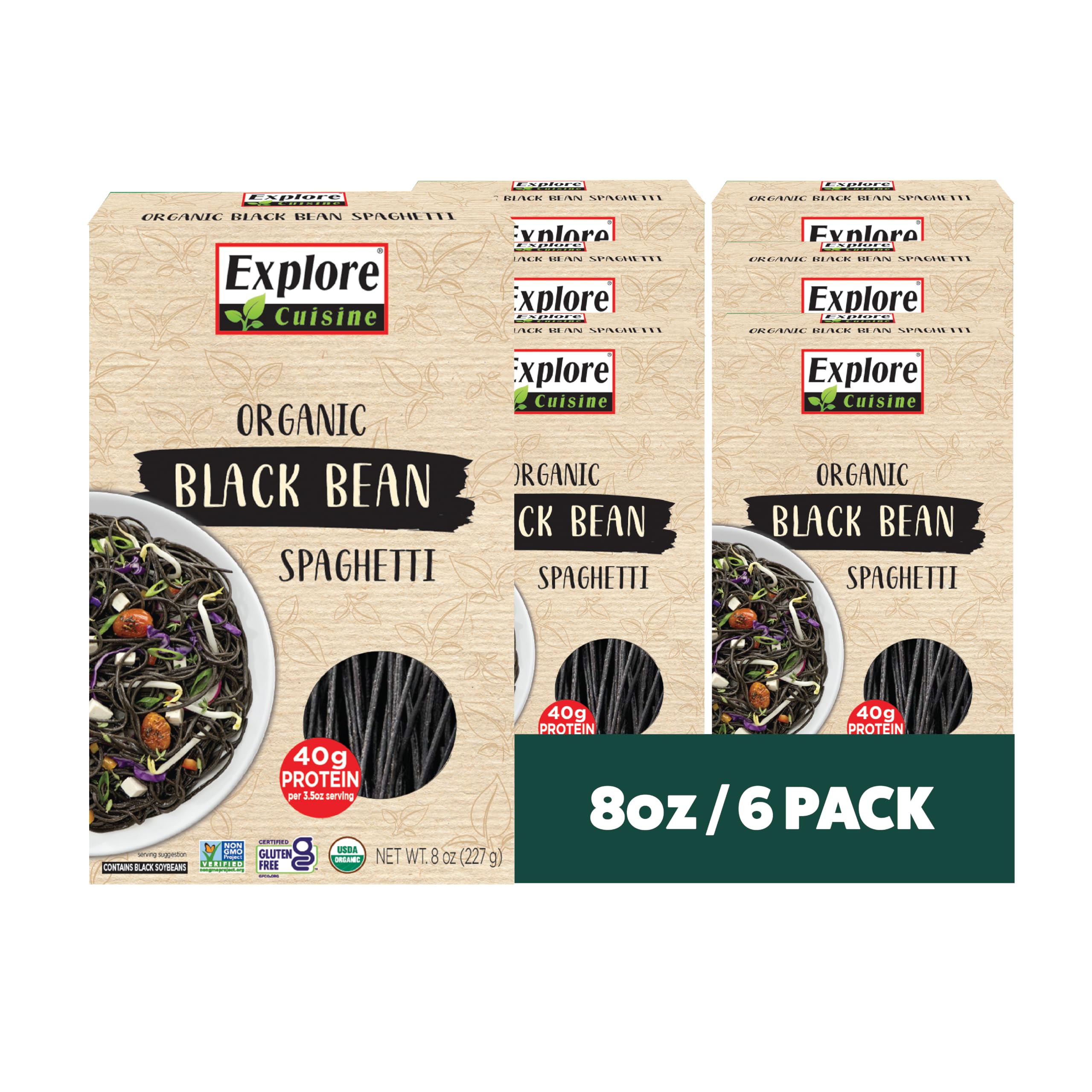 Amazon.com: Explore Cuisine Organic Black Bean Spaghetti, 8 oz