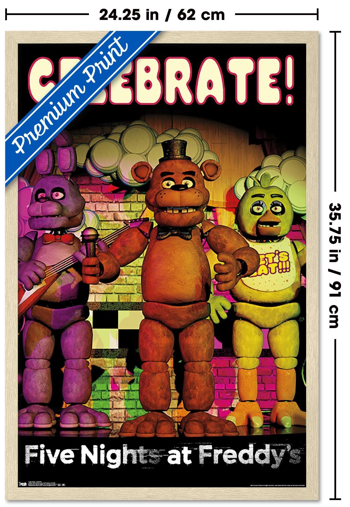 Amazon.com: Five Nights at Freddy's - Celebrate Wall Poster, 34L