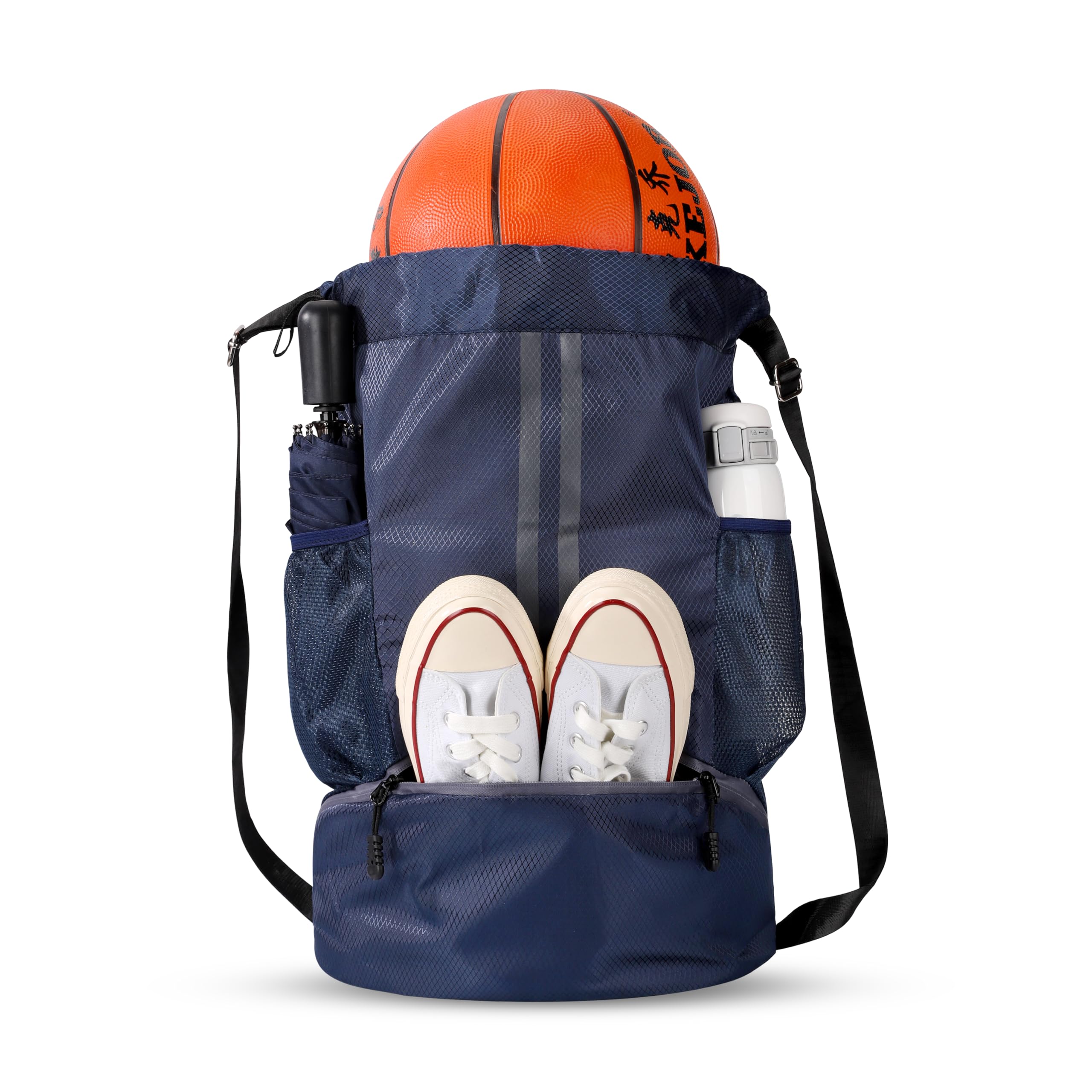 Zaino con coulisse grande impermeabile sport palestra basket zaino con portabottiglie…