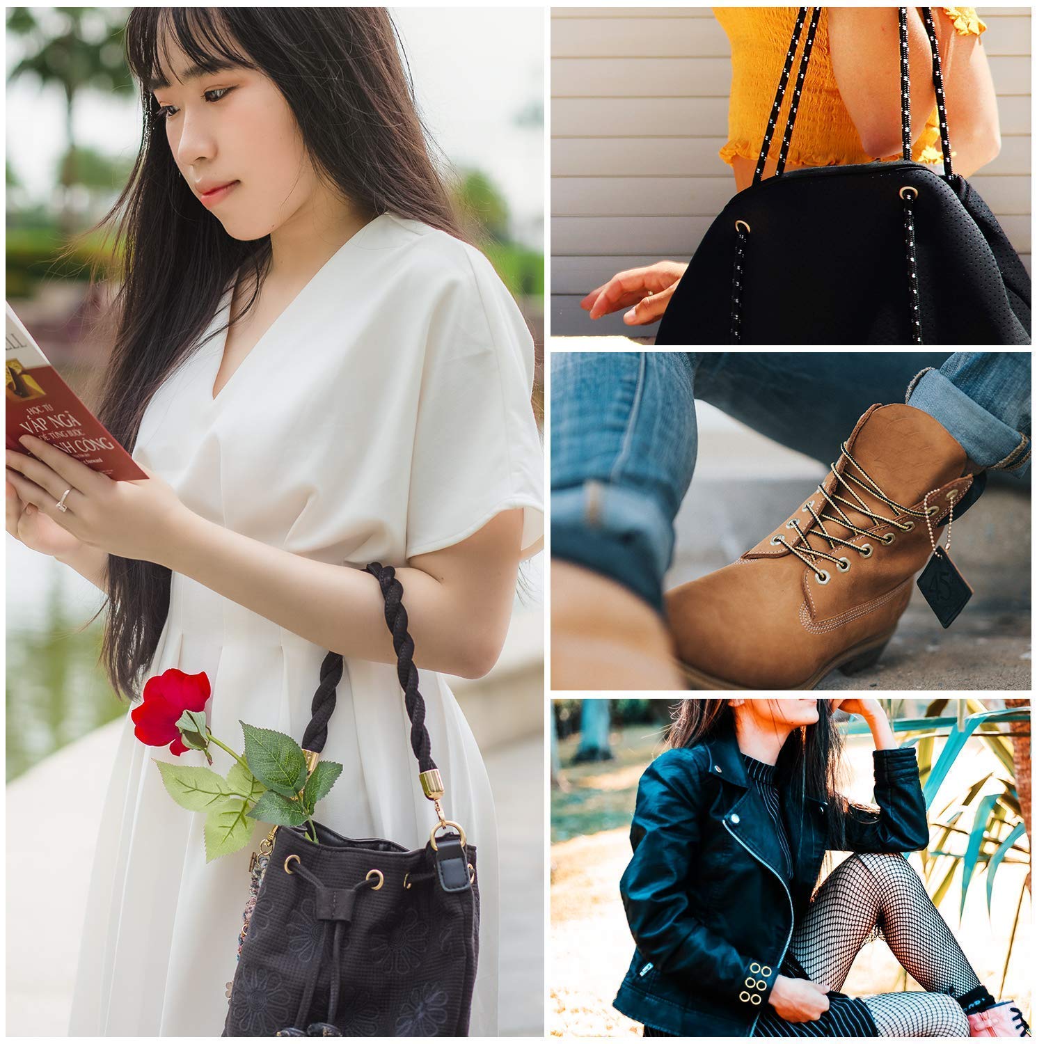 WedDecor 6.5mm Eyelets with Washers Snap Fastening Grommets for Leathercrafts, DIY Art Projects, Banner Making, Clothing, Scrapbooking, Bags, Sewing Projects, Silver, Pack of 50