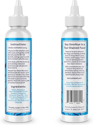Miniatura 7 de Petpost  Quitamanchas para perros  Mejor tratamiento natural para ojos para piel blanca  Aceite de coco calmante  Maltese Shih Tzu Chihuahua Angels
