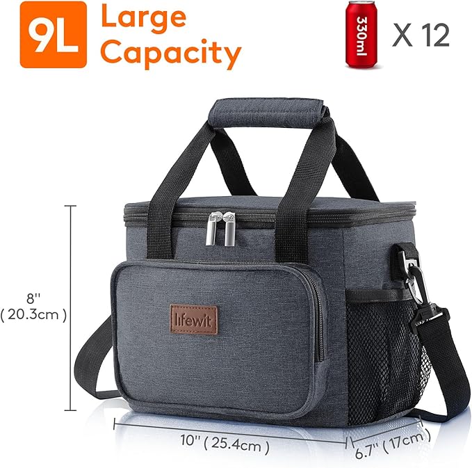 In terms of usability, the Lifewit lunch bag features a reinforced handle and an adjustable shoulder strap, offering flexibility and comfort in carrying. Its lightweight and durable design make it easy to transport, and its reusable nature contributes to environmentally friendly practices by reducing the need for disposable lunch containers. Overall, this lunch bag combines functionality with a modern aesthetic, making it a great choice for individuals seeking a dependable meal-carrying option.