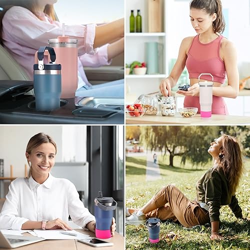 Miniatura 7 de PICcircuit 2 piezas para botas Stanley, parte inferior de silicona para Quencher Adventure de 40 onzas, 30 onzas, botella IceFlow de 20 onzas y 30