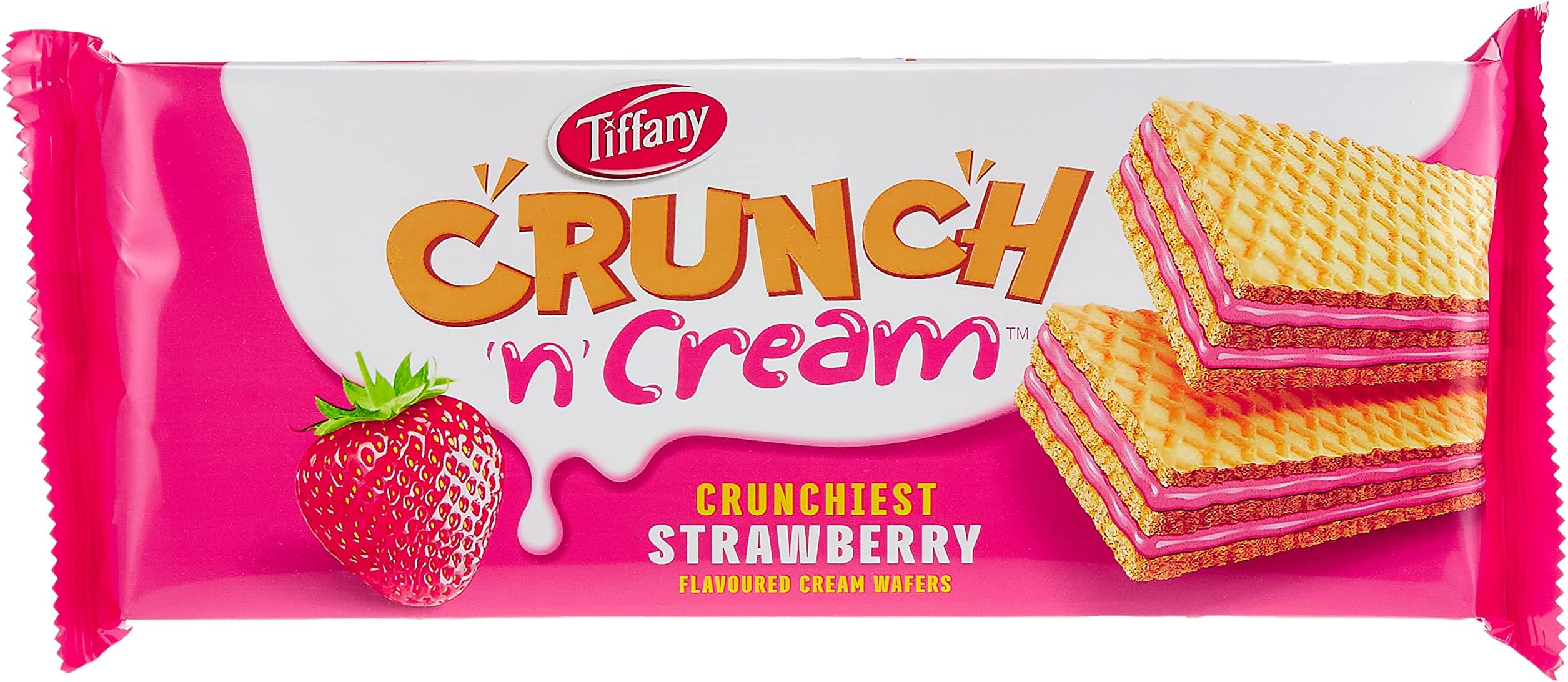 TiffanyCrunch N Cream Strawberry Flavoured Wafers 24x153g