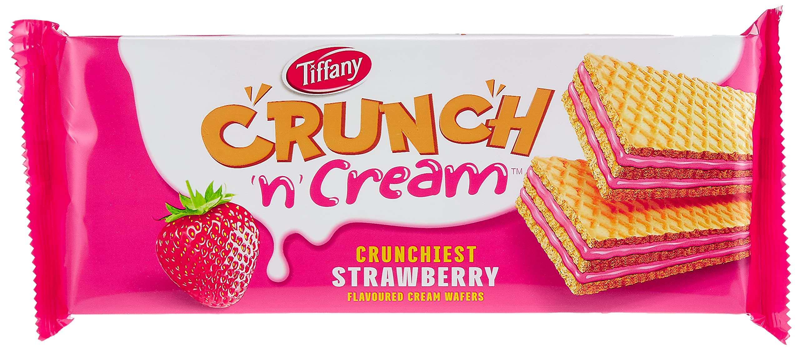 TiffanyCrunch N Cream Strawberry Flavoured Wafers 24x153g