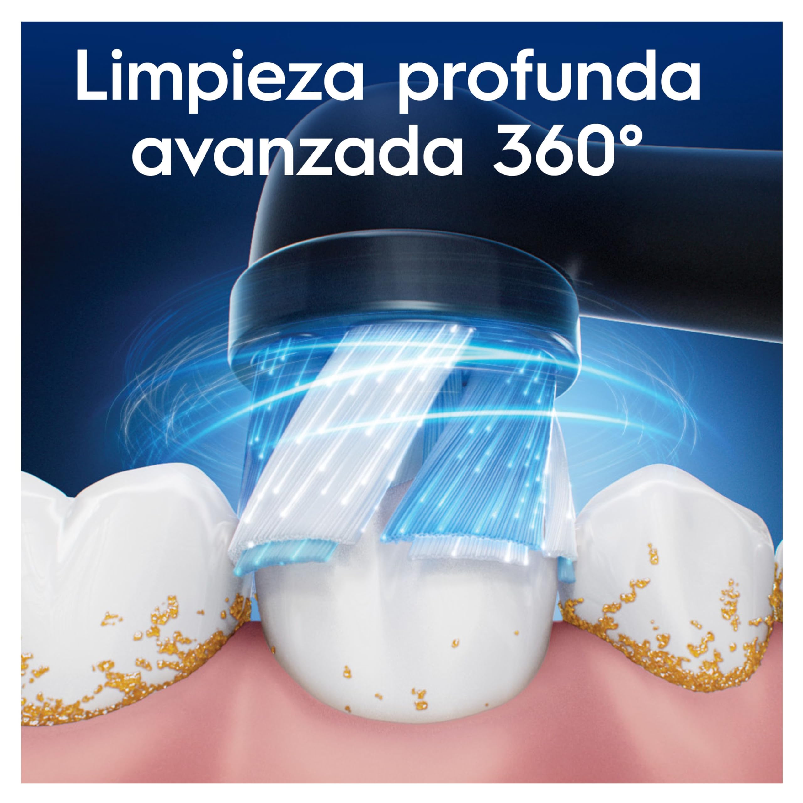 Oral-B Series iO Ultimate Clean Cabezales De Recambio Originales, Pack de 6 Recambios Negros Para Cepillos De Dientes Eléctricos Oral-B iO, Eliminación Profunda De La Placa Bacteriana