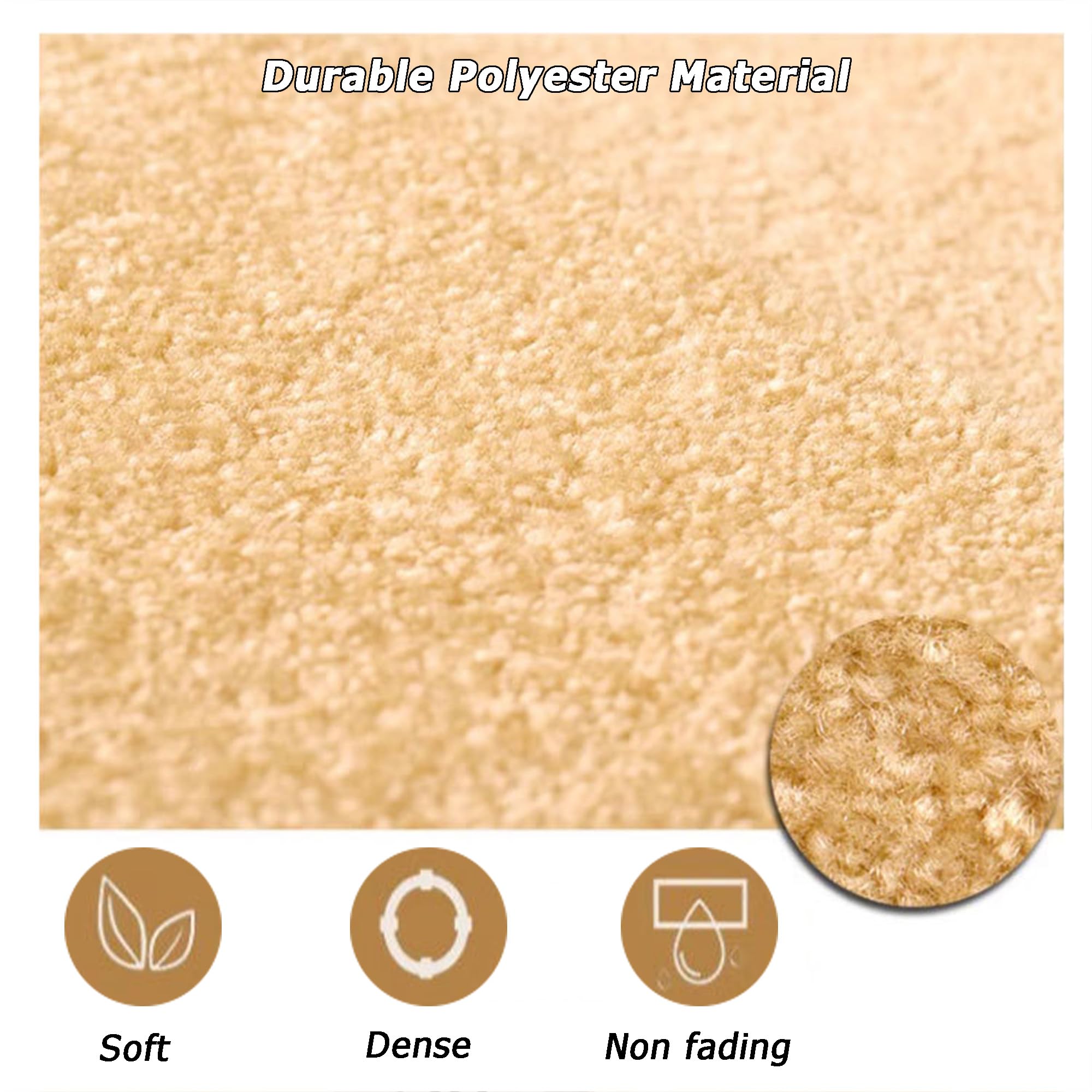 Rutschfeste Treppenmatte, selbstklebende Stufenmatten, abnehmbarer Treppenläufer, Teppich, Abdeckmatten für Kinder, ältere Menschen, Haustiere (75 x 26 cm, 7 Stück, Beige)