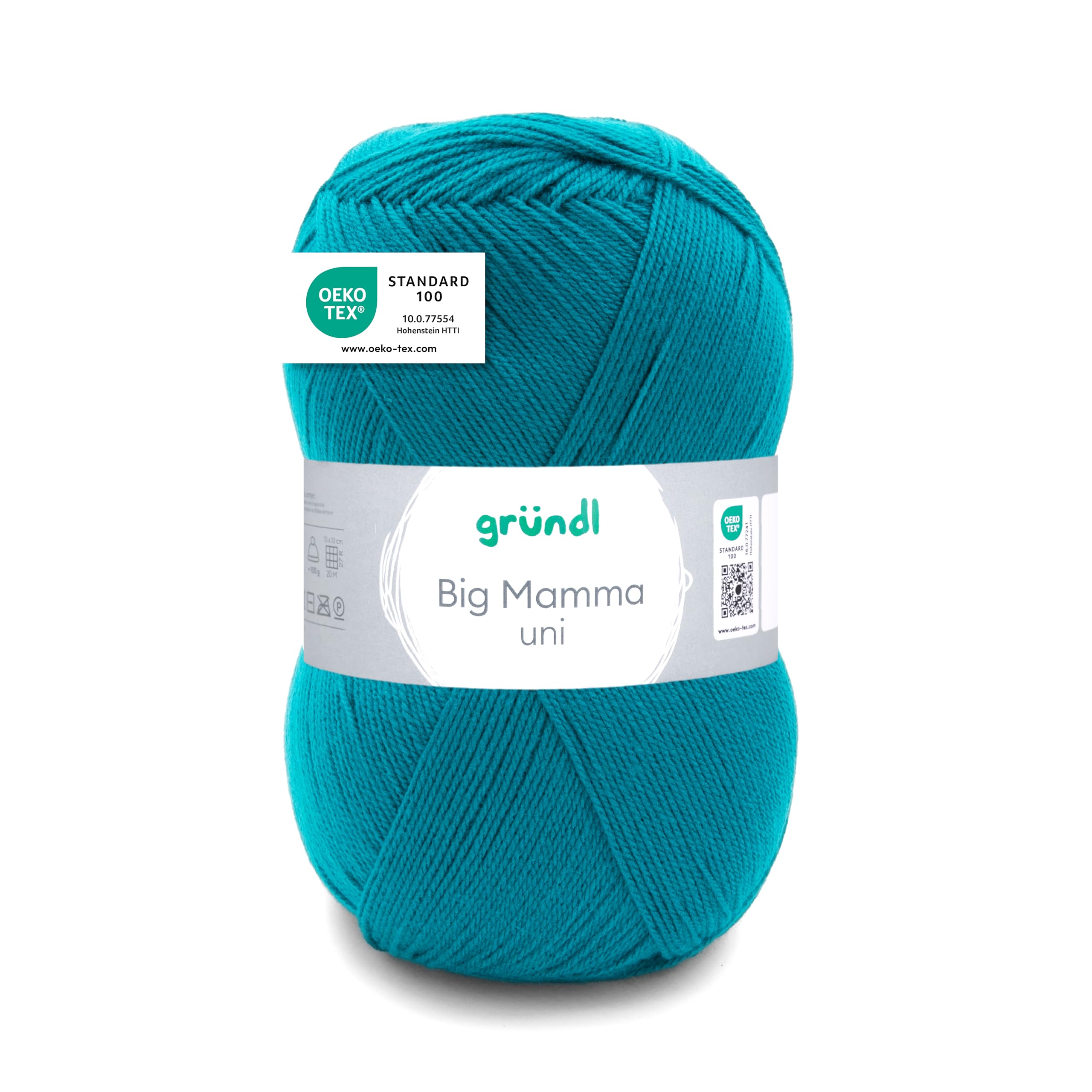 Gründl Emerald Big Mamma Wool Plain - Xxl Wool For Knitting - Knitting Yarn - Soft And Skin Friendly - 100% Polyacrylic - 1 Ball 400 G / 1040 M - Needle Size 3.5-4.5