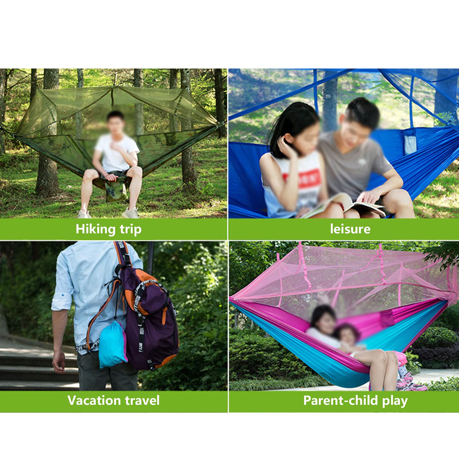Hamaca para Exteriores, Hamaca De Viaje Ultraligera Mosquitero Hamaca Ultra Ligera, Hamaca Mosquitero para Jardín Acampada Exterior, Playa, Patio