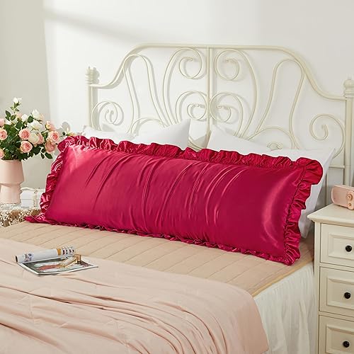 Vista 30 de Fundas de almohada de satén negro con volantes para cabello y piel, juego estándar de 2 fundas de almohada de seda negra con cierre de sobre