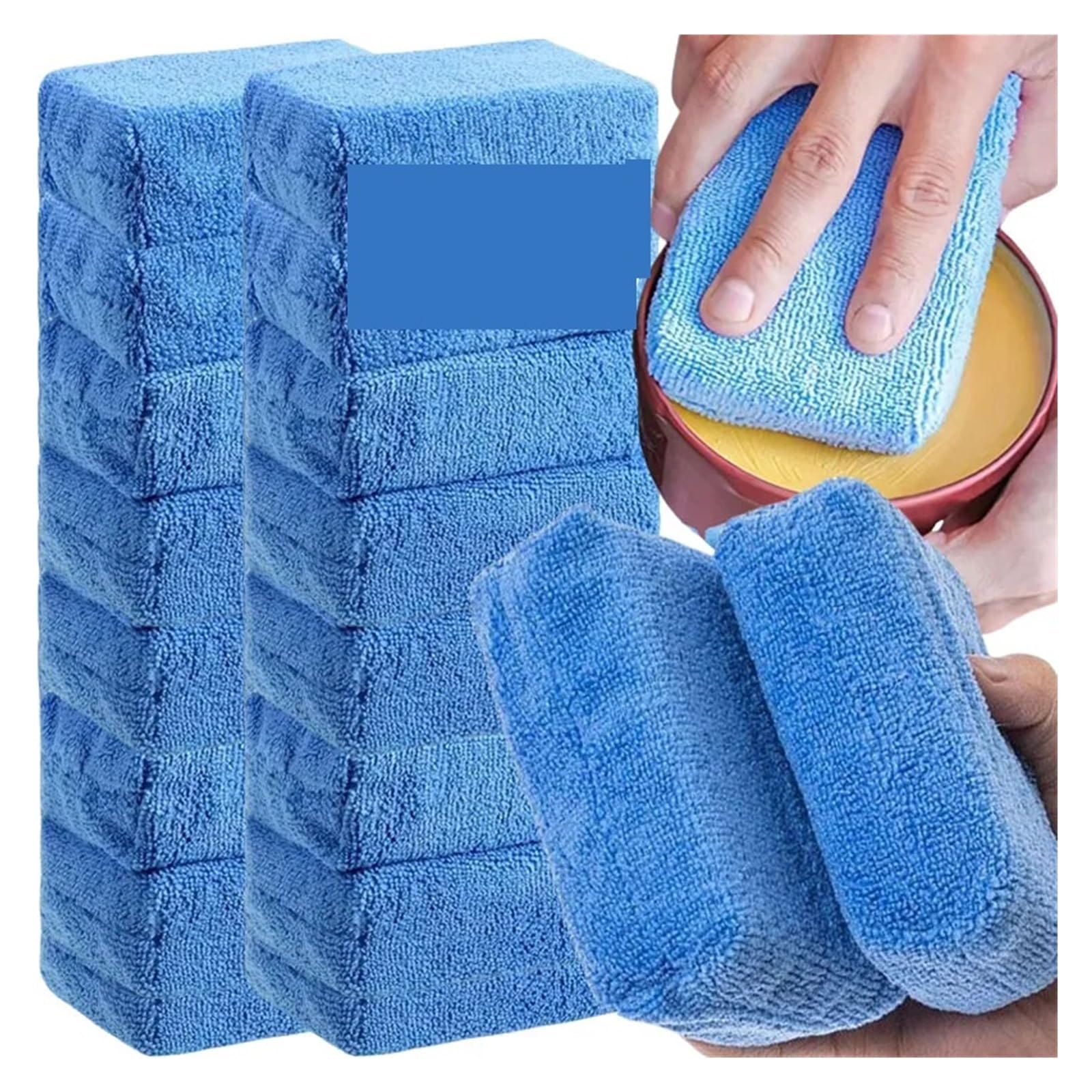 Compatible con 1/20 almohadillas aplicadoras de cera for autos, esponjas pulido microfibra, esponja suave for encerado y detallado automotriz, almohadilla espuma limpiadora(20pcs)