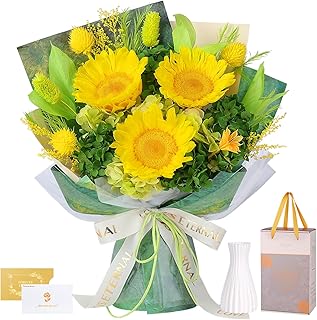 Preserved Preserved Sunflower Bouquet with Gift Box