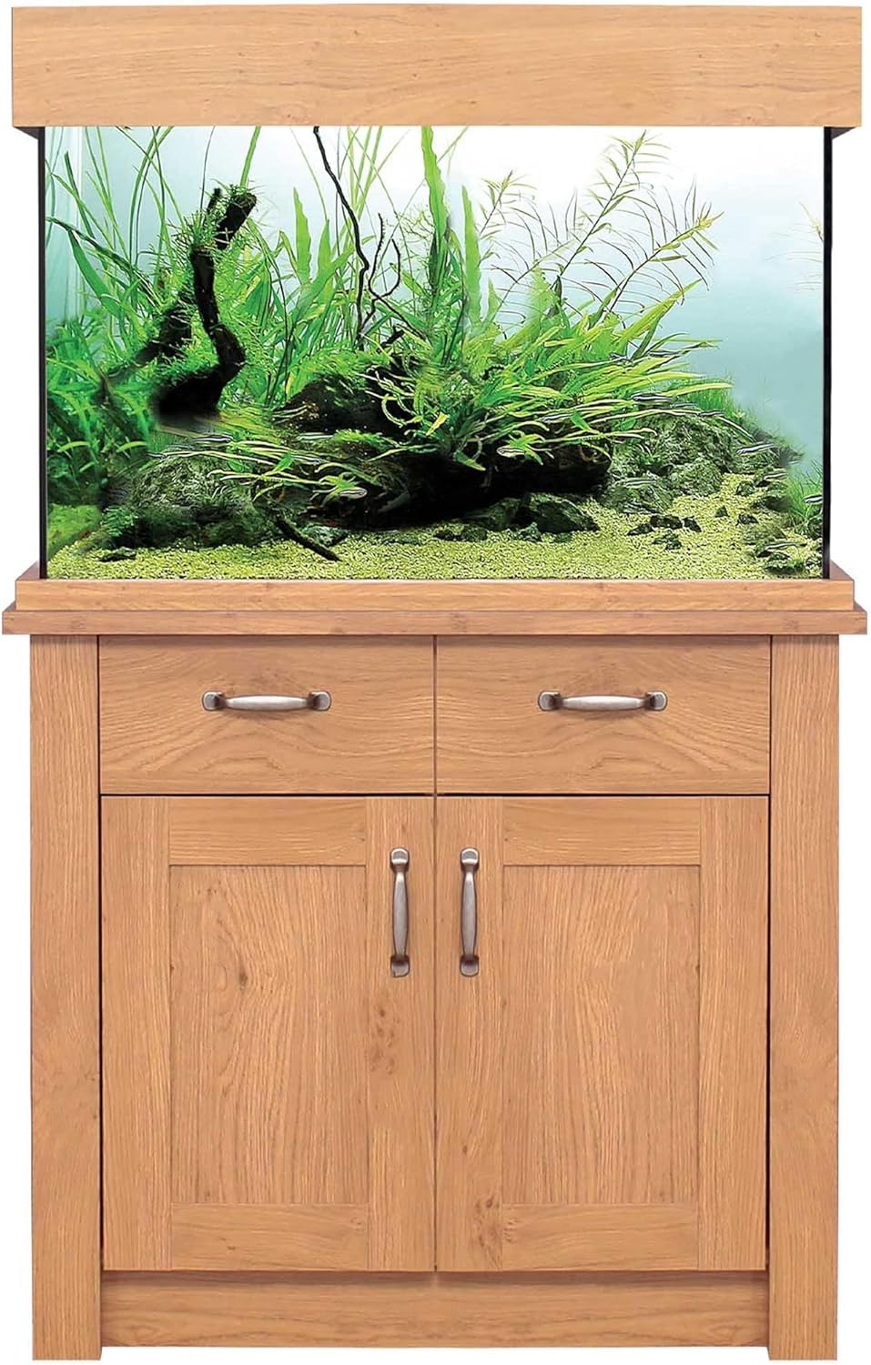 Oak Aquarium Fish Tanks Oak Style & Oak Shades (81cm / 145L, Oak Style) Amazon.co.uk Pet Supplies