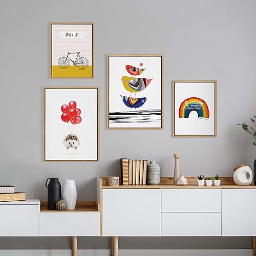 Miniatura 3 de Kate and Laurel Sylvie Whimsy - Juego de arte moderno de lienzo enmarcado para pared de Jenn Van Wyk, Amy Peterson, Rachel Lee y Beth Vassalo, 4