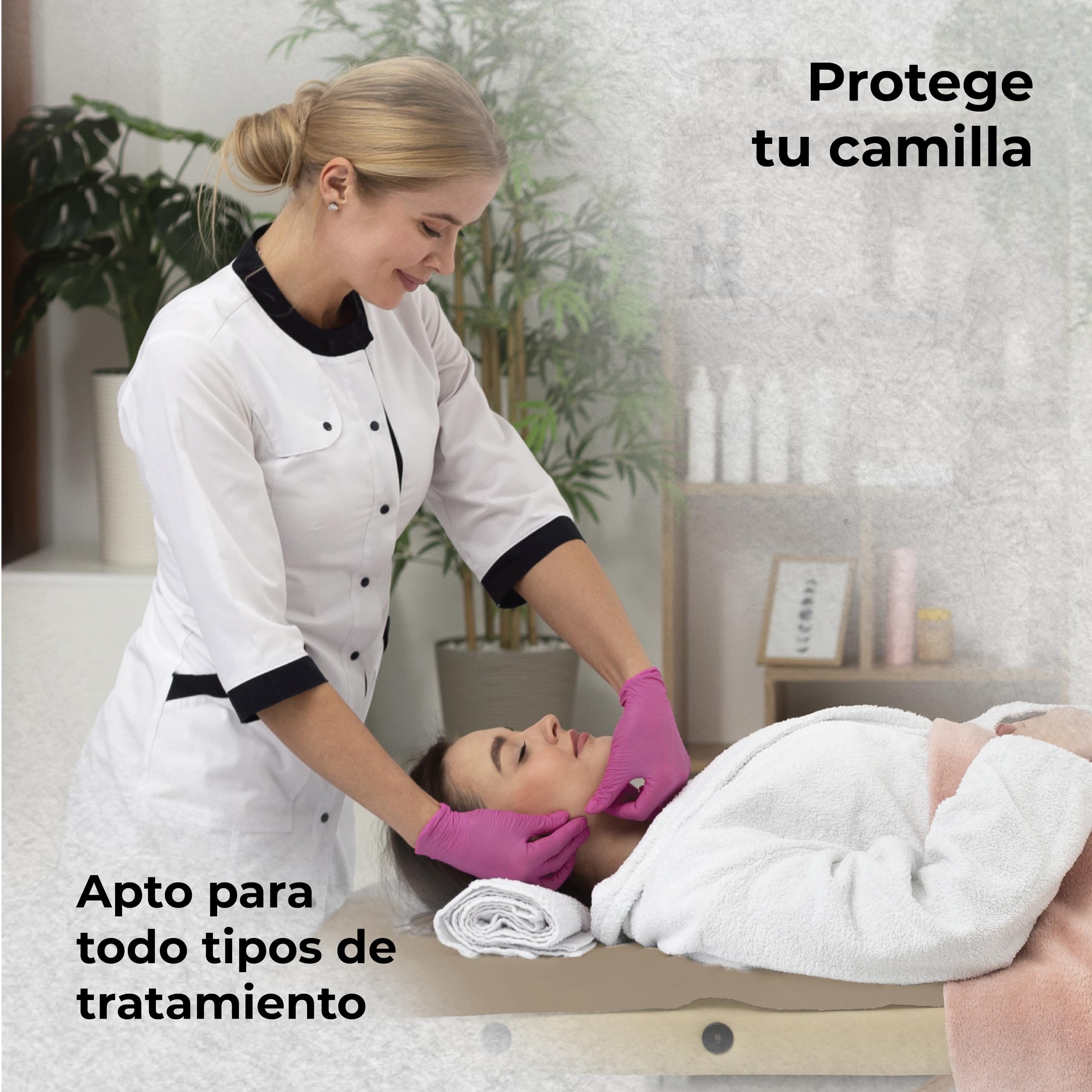 Papel Camilla Eco Natural 60 cm x 70 m - 6 Rollos, Sin Precorte - Papel Camilla Masaje, Clínicas, Tatuaje, Fisioterapia, Estética