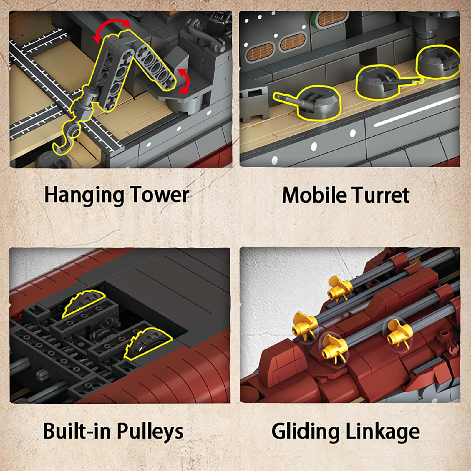 2228 Pièces Militaire WW2 Lowa Classe USS Missouri Cuirassé Grand Bateau Cruiser Modèle Arme Blocs De Construction Navire De Guerre Jouet Pour Enfant Cadeau