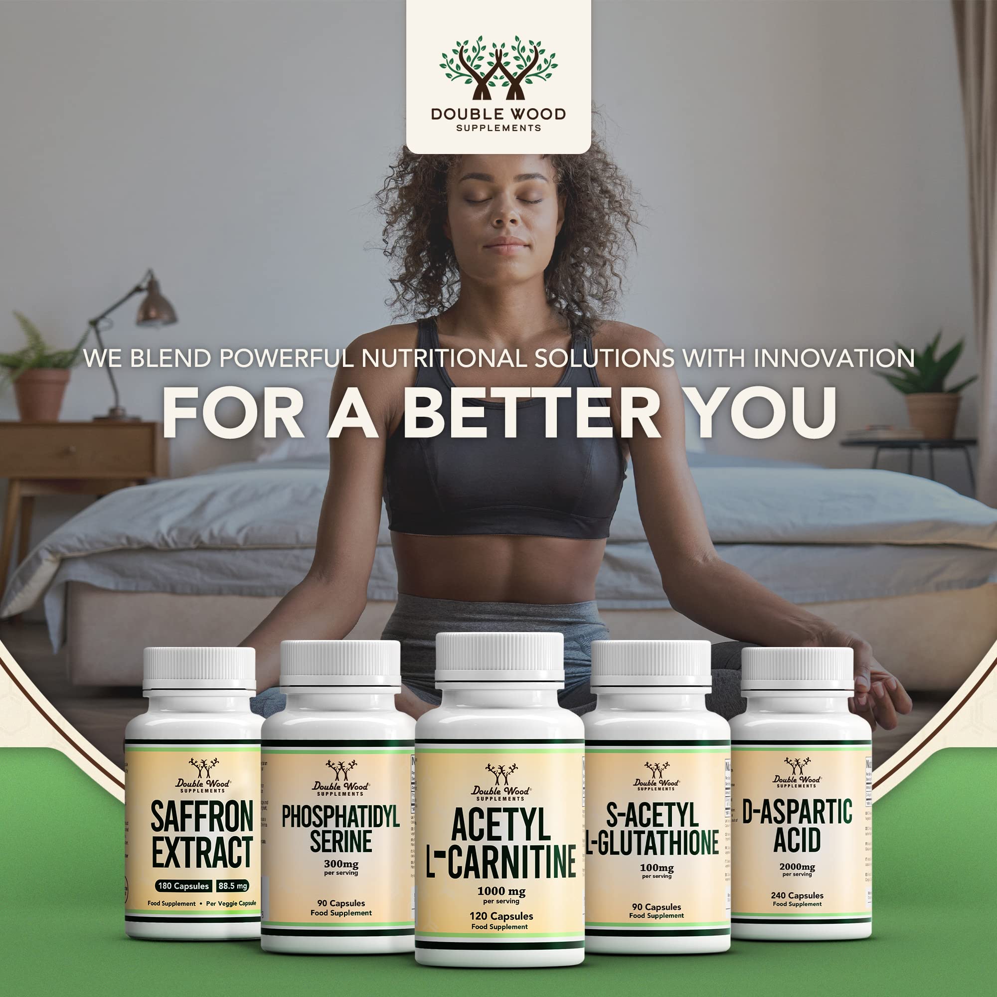 DW Acetil L-Carnitina Capsule | 120 Integratori Alta Potenza L Carnitina - 1000 mg per Dose | Non-OGM e senza Glutine | Prodotto nel Regno Unito