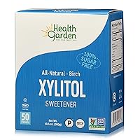 Vista 4 de Health Garden Edulcorante de xilitol de abedul 50 paquetes xilitol de abedul puro sin OMG, kosher y fabricado en los Estados Unidos Sustituto