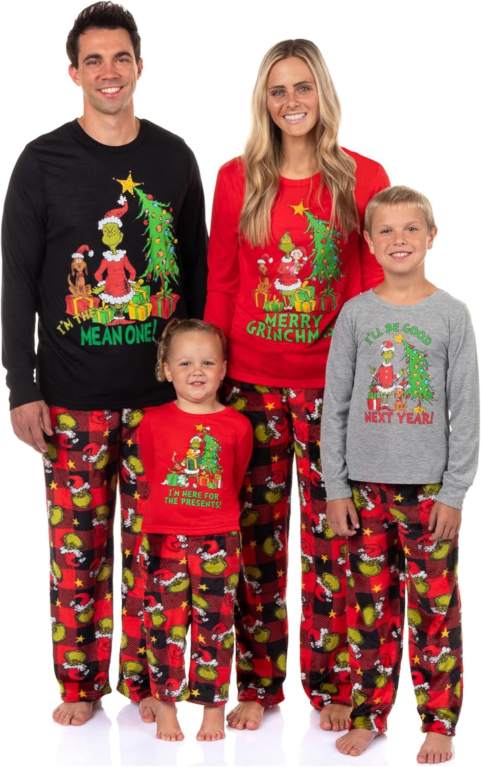 Dr. Seuss The Grinch Pajamas Buffalo Plaid Matching Family Sleepwear - Image 6
